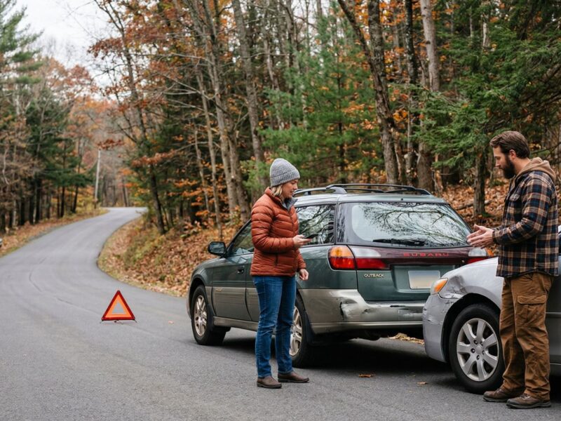 car accident westchester ny man and woman in the woods